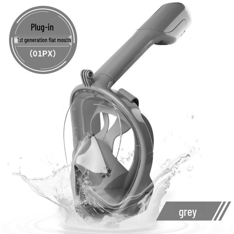 Sada pro šnorchlování pro dospělé: Silikonová potápěčská maska a brýle s plně suchým šnorchlem.