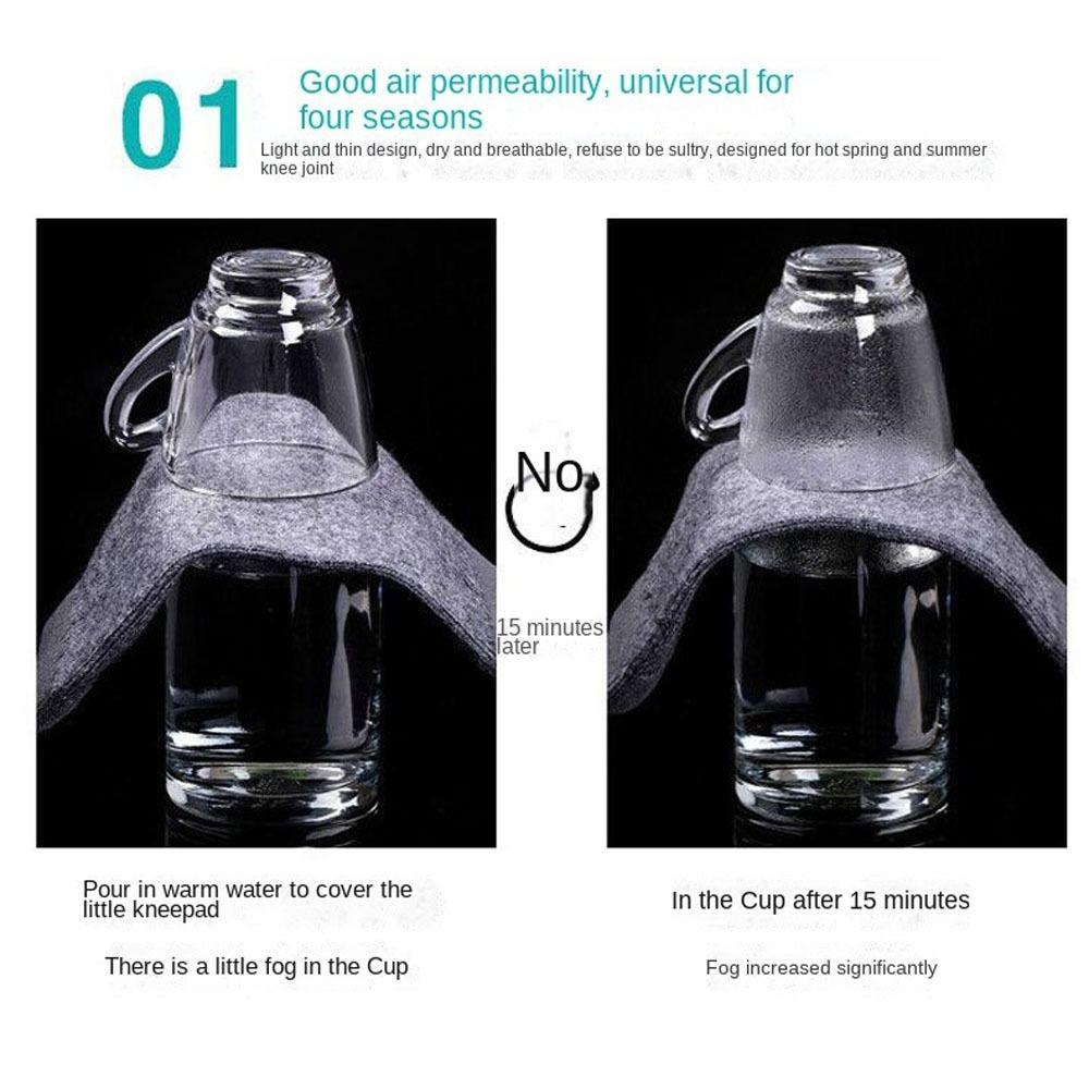 1 Pair Kneecap Support Knee Sleeve Cotton Knitted Knee Protector Plush Leg Warmers  Spring Running