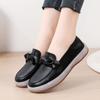 Fashion Genuine Leather Fashion Wedge Women Flats Retro Shoes Woman Slip On Women Shoe Moccasins Comfortable Tenis Feminino Plus Size