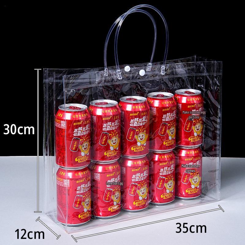 Custom Print PVC Transparent Tote Bag for Weddings and Gifts