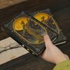 Retro Tarot Card Theme Hardcover Tri-Fold Notebook with Hollow-Out Design