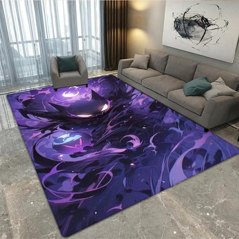 3D Pokémon Cute Gengar printed Carpet Living Room Bedroom Carpet Non-slip carpet home bedroom decor area rug Birthday Gift