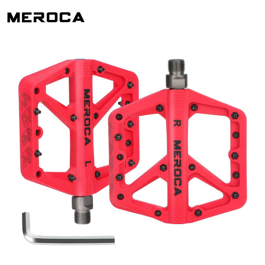 Nylon Bicycle Pedals Red Purple Orange Bianchi Pink Green 14mm Ultralight Bearing Wide Pedal for XC Bmx Pedal Board removal tool