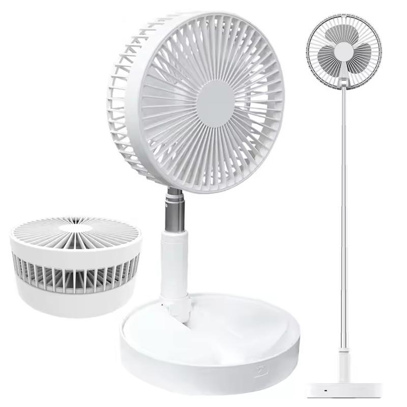Portable Fan  Rechargeable Mini Folding Telescopic Floor Low Noise Summer Fan Cooling For Household Bedroom Office Deskto