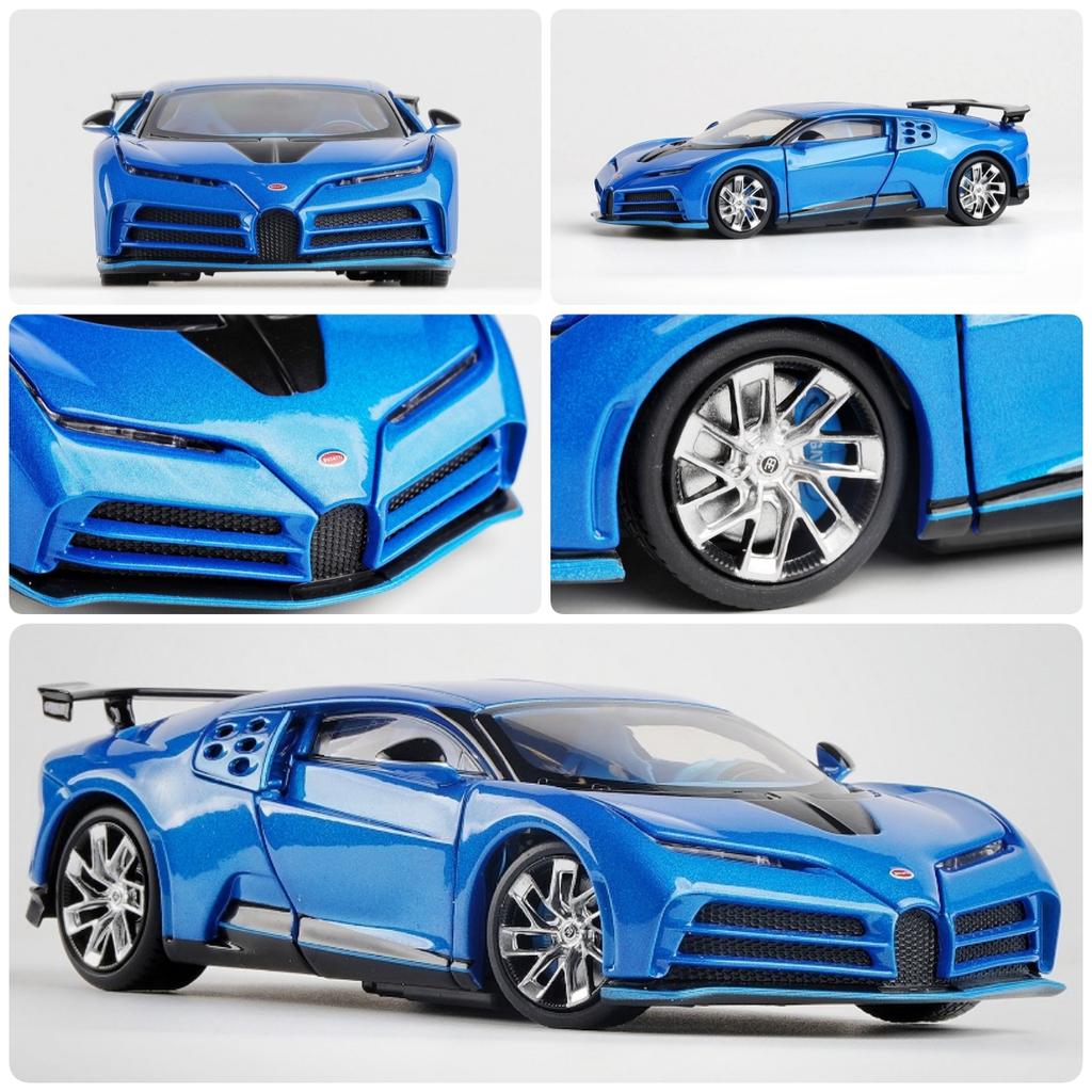 1/32 Bugatti EB110H Centodieci Leksaksbil Miniatyr Pressgjuten Super Sport Fordonsmodell Ljud & Ljus Samlarobjekt Gåva Till Pojke Barn