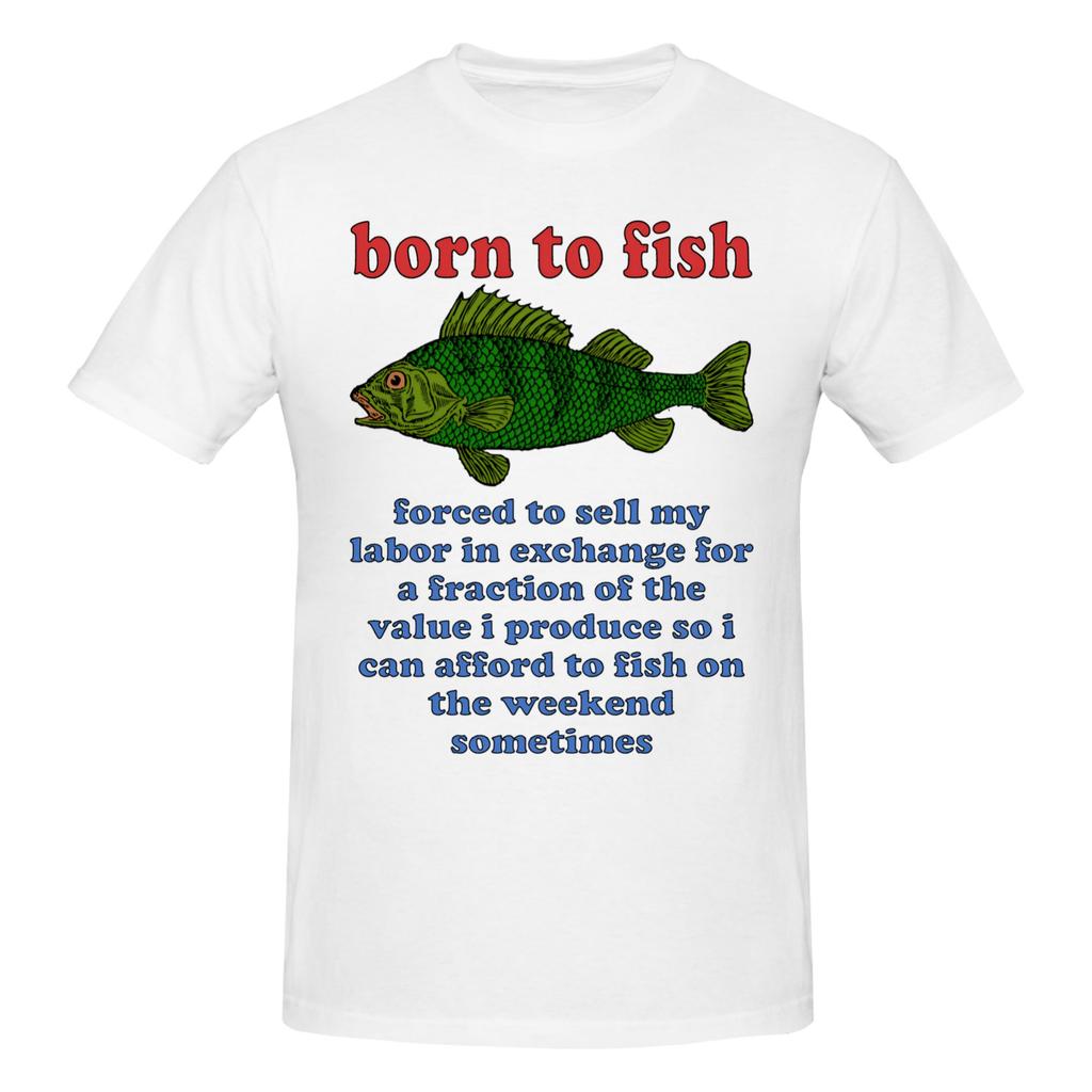 Fih Funny Meme T Shirt Men Women Short Sleeve Graphic Fish Fishing Clothing Streetwear Summer Loose Fit Pure Cotton Tee Tops