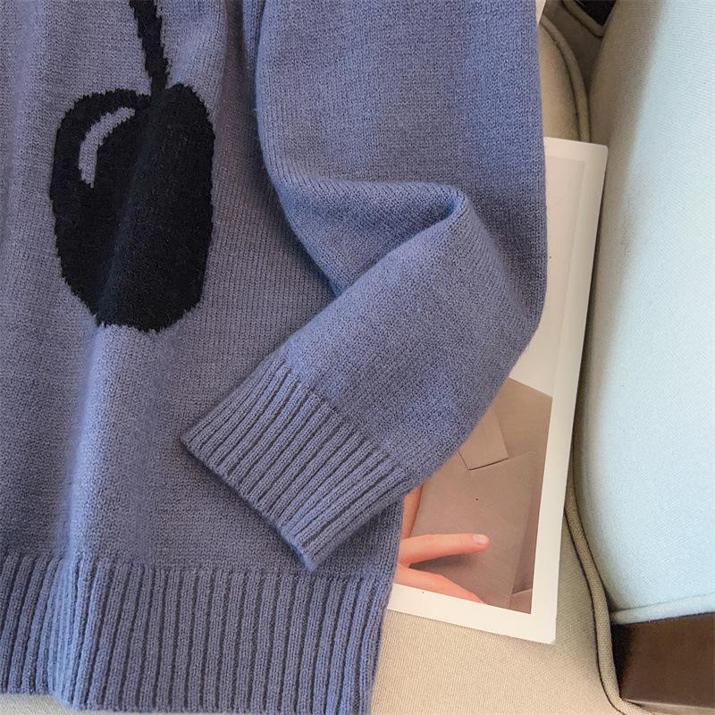 Plus Size Women's Loose Knit Round Neck Pullover Sweater - Fits Bust 150/160 cm, 200-350 Jin