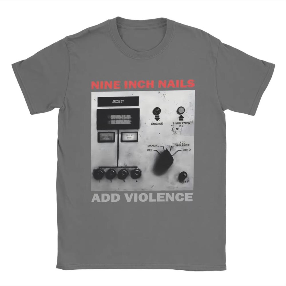 Nine Inch Nails NIN Men's and Women's Printed T Shirts Crazy Tees Short Sleeve Crewneck Male T-Shirts Pure Cotton Summer Clothes