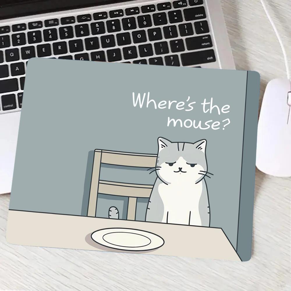 Funny cat meme Mouse Pad 40X45 Large Square Computer Office Game Table Mats Rubber Anti-slip Laptop Mousepads Small Desk Pads