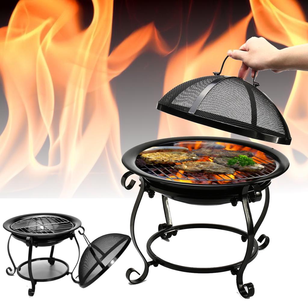 Outdoor BBQ Portable Barbecue Burner Cooker Patio Fireplace Stove Camping Grills