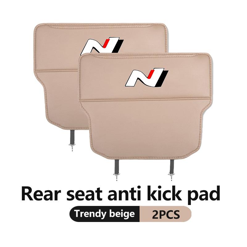 Car Interior Seat Back Anti Child Kick Protector Pad Auto Storage Accessories For Hyundai N Line Tiburon Coupe Tuscani I30 I20 RR9