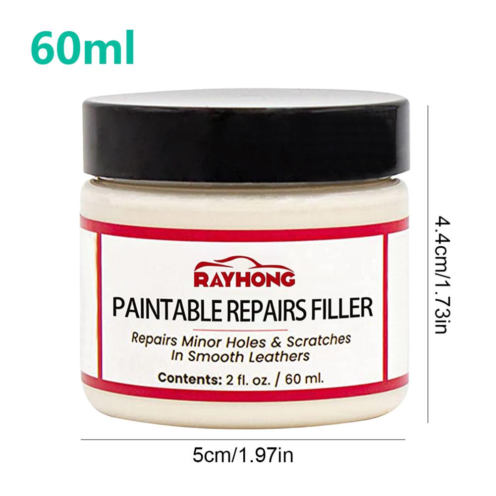 60/20ml Leather Repair Filling Paste Compound Leather Restoration Cream Seat Leather Maintenance for Tears Crack Burns Holes