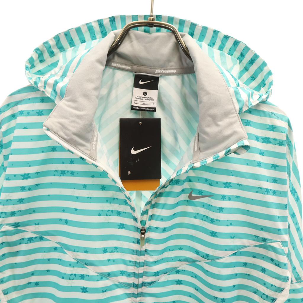Nike Unused Running Long Sleeve Zip Hoodie L Green System Tagged Women Used