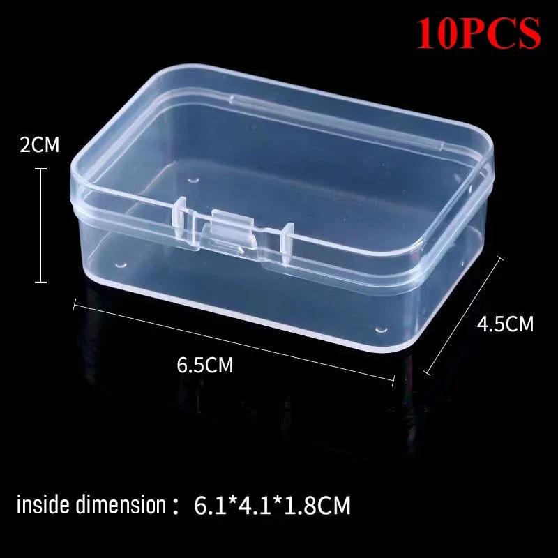 

Пластиковая коробка с крышкой, прямоугольный небольшой контейнер, картон, предметы для рукоделия, учебные принадлежности, винты, батарейки, прозрачная коробка для хранения 1pc