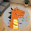 1pc Dinosaur Roar Round Chair Mat Area Rug - Non-Slip, Floor Mat for Office, Bedroom, and Indoor Decor C1125343