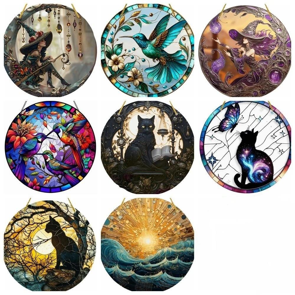 2D Flat Sun Catcher Bird Wind Chime Ornament Present Acrylic Wall Decoration Home Window