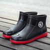 Regenstiefel Herren Rutschfeste Regenstiefel Große Größe Samt Warm Gummischuhe Kurz Outdoor Angeln Wasserdichte Schuhe Für Männer Und Frauen
