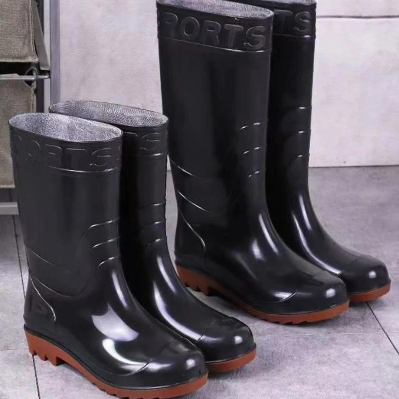 Chef Kitchen Oxfords Winter Fleece-lined Short Men's Rain Boots Warm Cheap High Quality Outdoor Comfortable Rainy Day Male Shoes