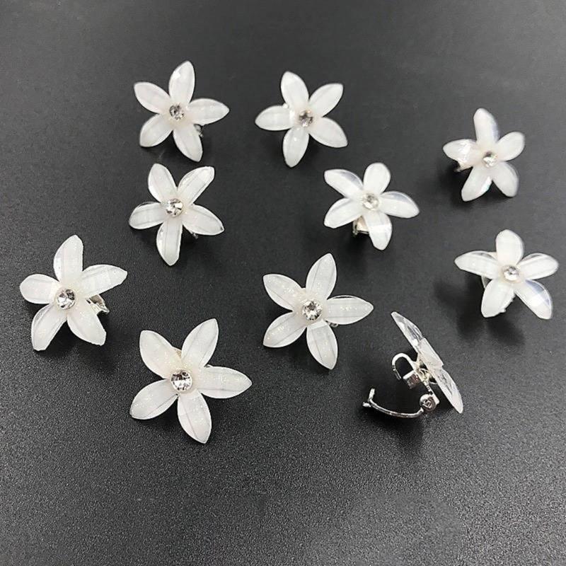 20KS Mini Kamínky Umělé Perly Květinová Vlasová Spona Květinové Sponky do Vlasů Pro Dívky Svatební Párty Doplňky