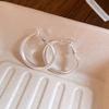 Fashion Matte Brushed Hoop Earrings for Women Retro Geometric Metal Circle Earrings Party Wedding Fashion Jewelry Accessories