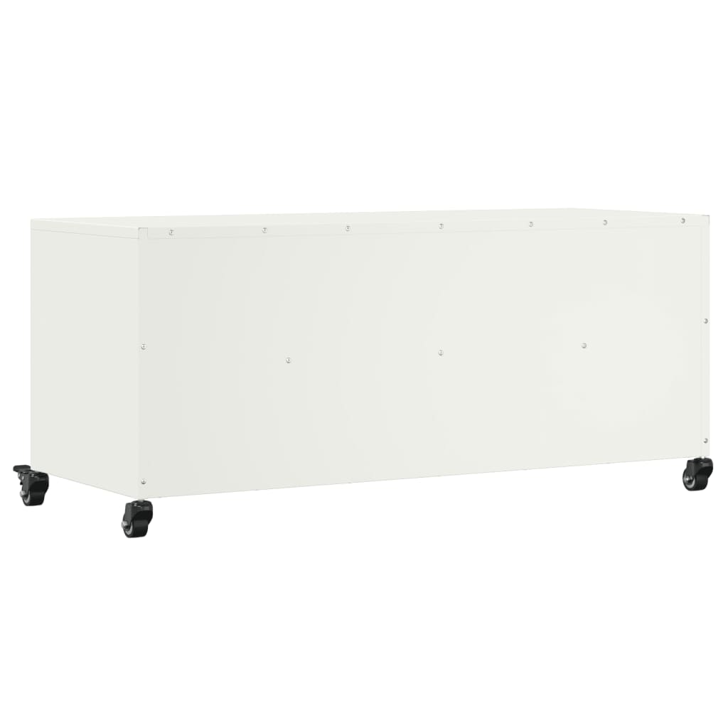 TV Stand White 100.5 x 39 x 43.5 cm Steel