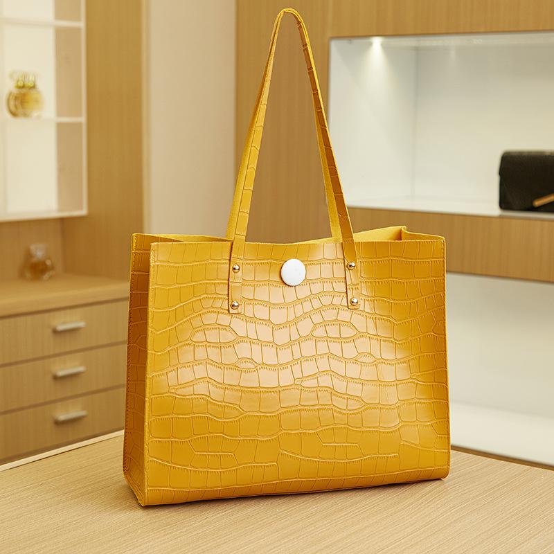 Women's   pattern shopping bag  shoulder bag  large capacity  casual  trendy  fashion  foreign