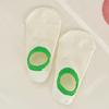 Female Summer Thin Color Matching Shallow Mouth Invisible Non Slip Heel Socks
