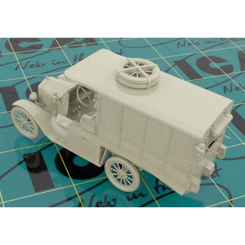 ICM 1/35 Scale Model T Ford 1917 Early Model Ambulance AAFS Plastic Model 35665