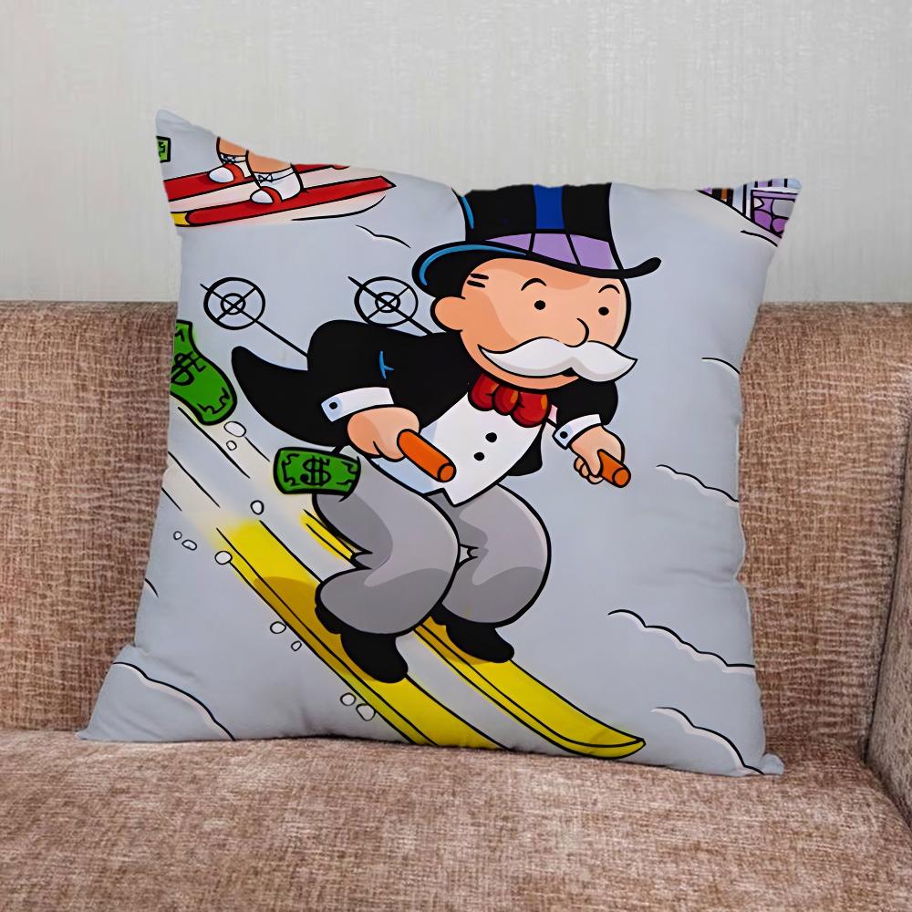 Alec M-Monopoly Draw Pillow Case For Home Bedroom Car Office Decoration Living Room Sofa Cushion Cover Suitable