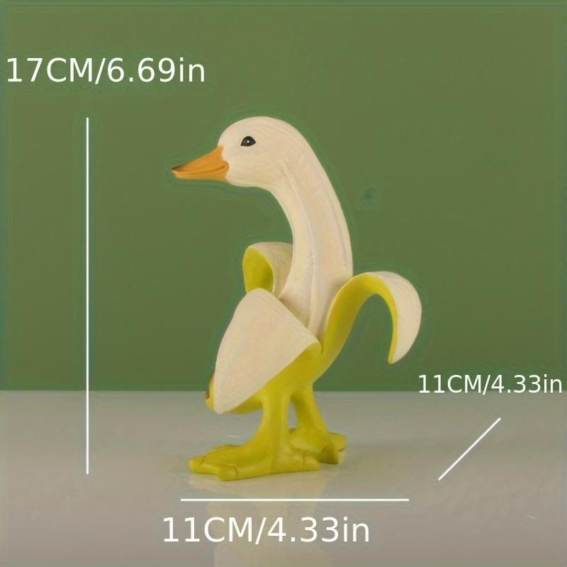 

1 шт. Креативные милые банановые украшения, Забавный подарок на день рождения для друзей-уток, Креативное украшение Песочная скульптура Исцеляющий настольный банан, Рождественский декор