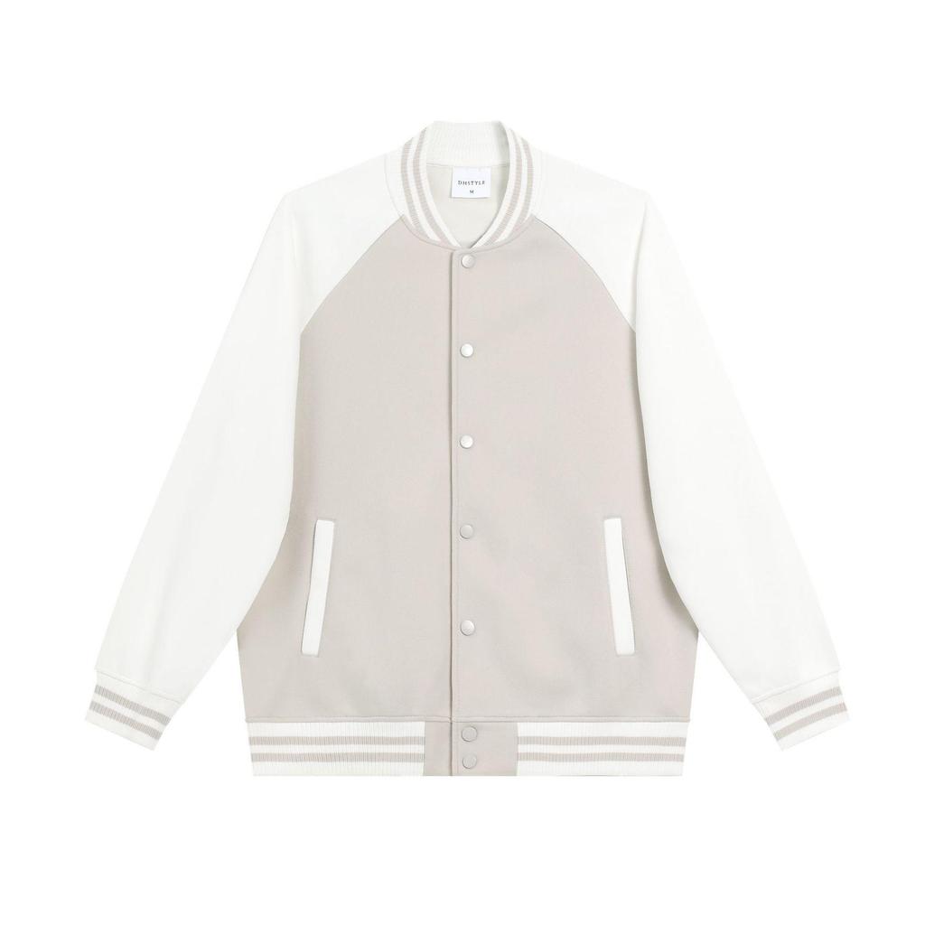 Women's Heavyweight American Retro Baseball Jacket - Early Autumn Raglan Sleeve Cardigan Hoodie