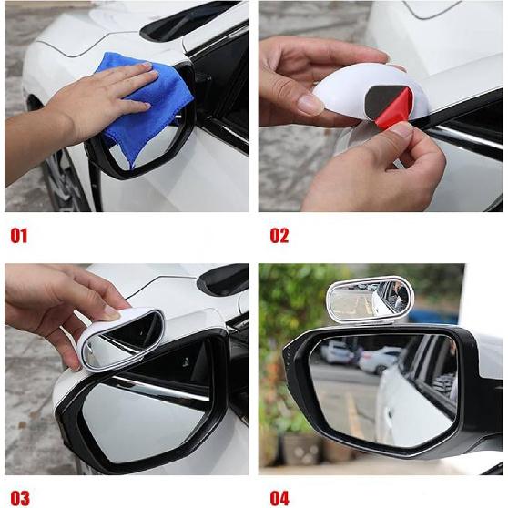 Blind Spot Mirror For Cars And Trucks, Adjustable Rectangular Convex Wide Angle Rear View Mirror
