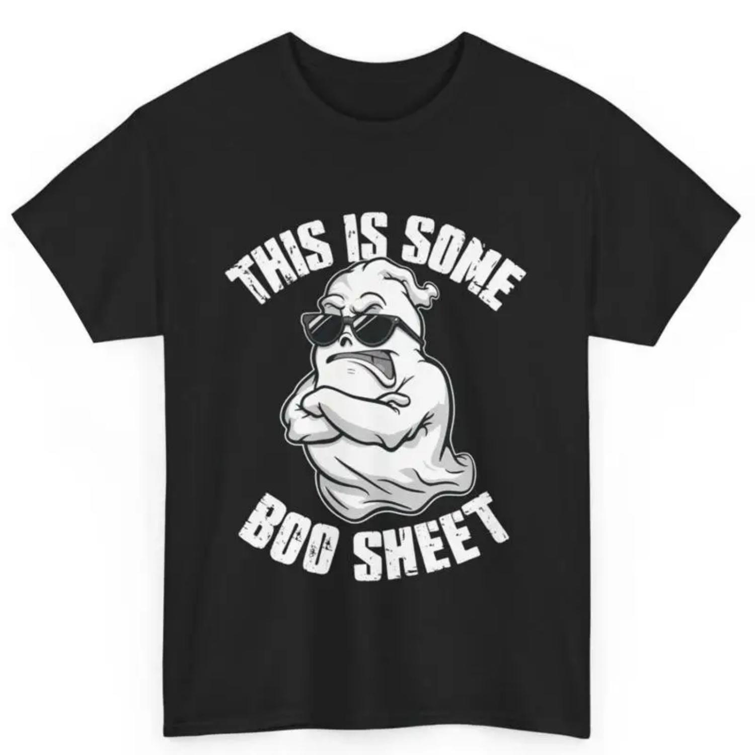 Halloween Ghost Boo Sheet Funny Costume Cotton T Shirt S