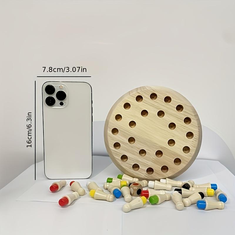 Wooden Color Memory Board Game Concentration Parent Interactive Fun Educational Toy Suitable for Teens and Adults Intermediate Skill Level Matching