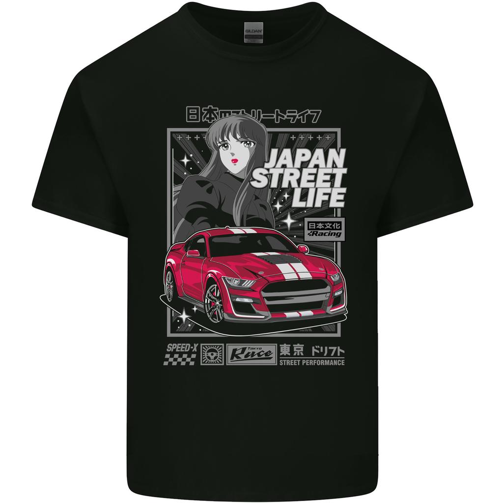Tokyo Drifting Anime American Muscle Car Japan Unisexs Light Cotton TShirt