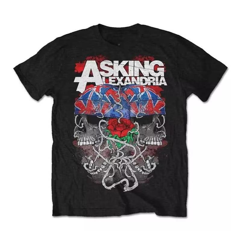 New Asking Alexandria band Killer Robot print cotton Hot sale Unisex Tshirt Summer fashion New Oversized neck Tshirt