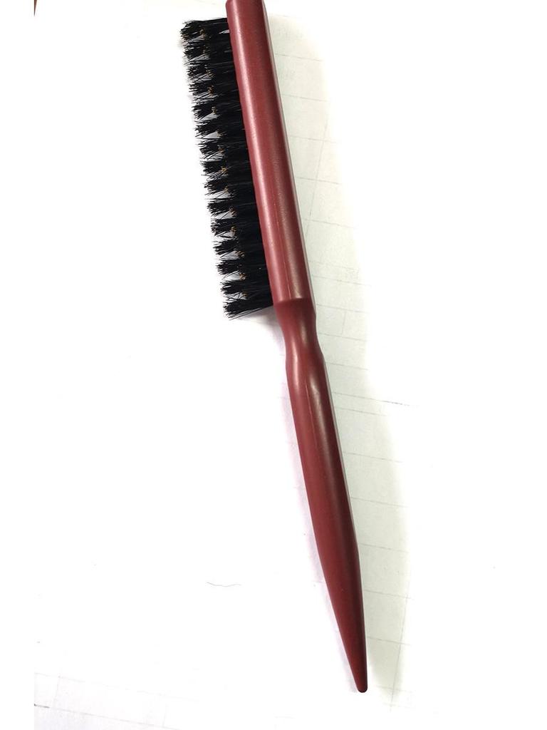 Cross-Border Triple Row Boar Bristle Styling and Teasing Comb with Pointed Tail