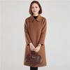 Women's Mid-Length Double-Sided Wool & Silk Blend Coat