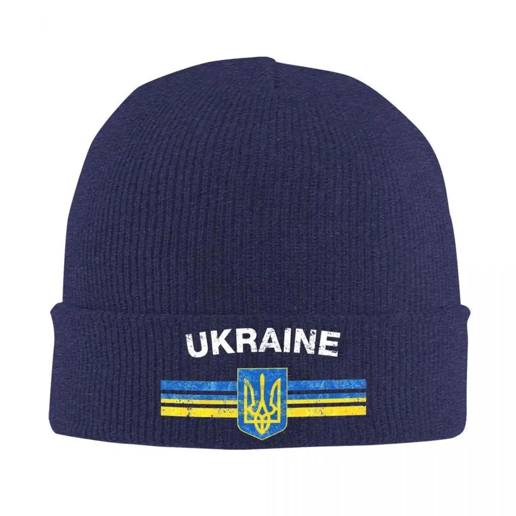 New NEW Ukrainian Emblem Ukraine Flag Knit Hat Beanie Winter Hats Warm New Cap Unisex Women