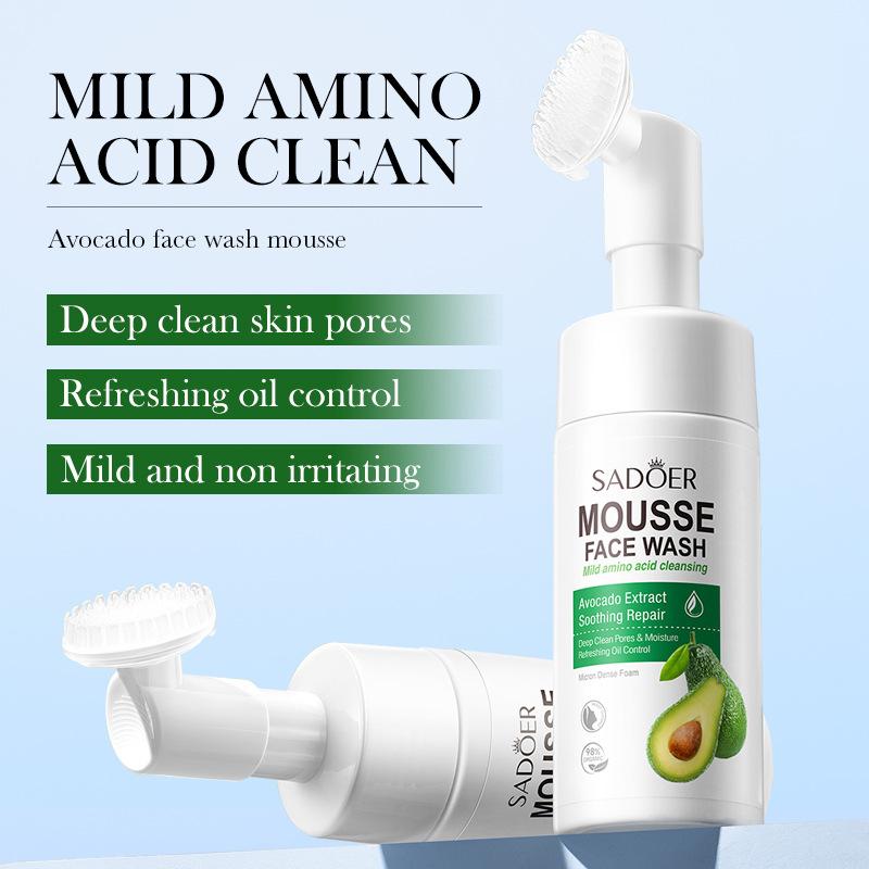 SAODER Fruits Facial Cleanser Face Wash Foam Massasge Cleansing Mossee Moisturizing Hydrating Korean Skin Care