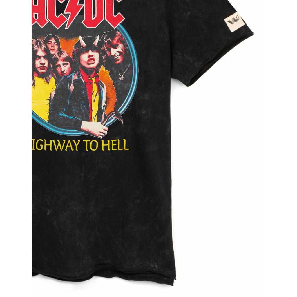 AC/DC Unisex Adult Highway To Hell Circle T-Shirt