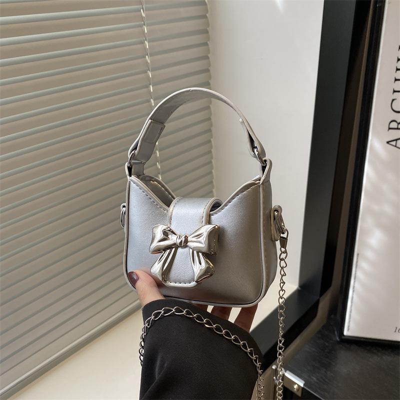 Exquisite mini new candy color bow mini handbag children's bag chain one shoulder messenger bag women