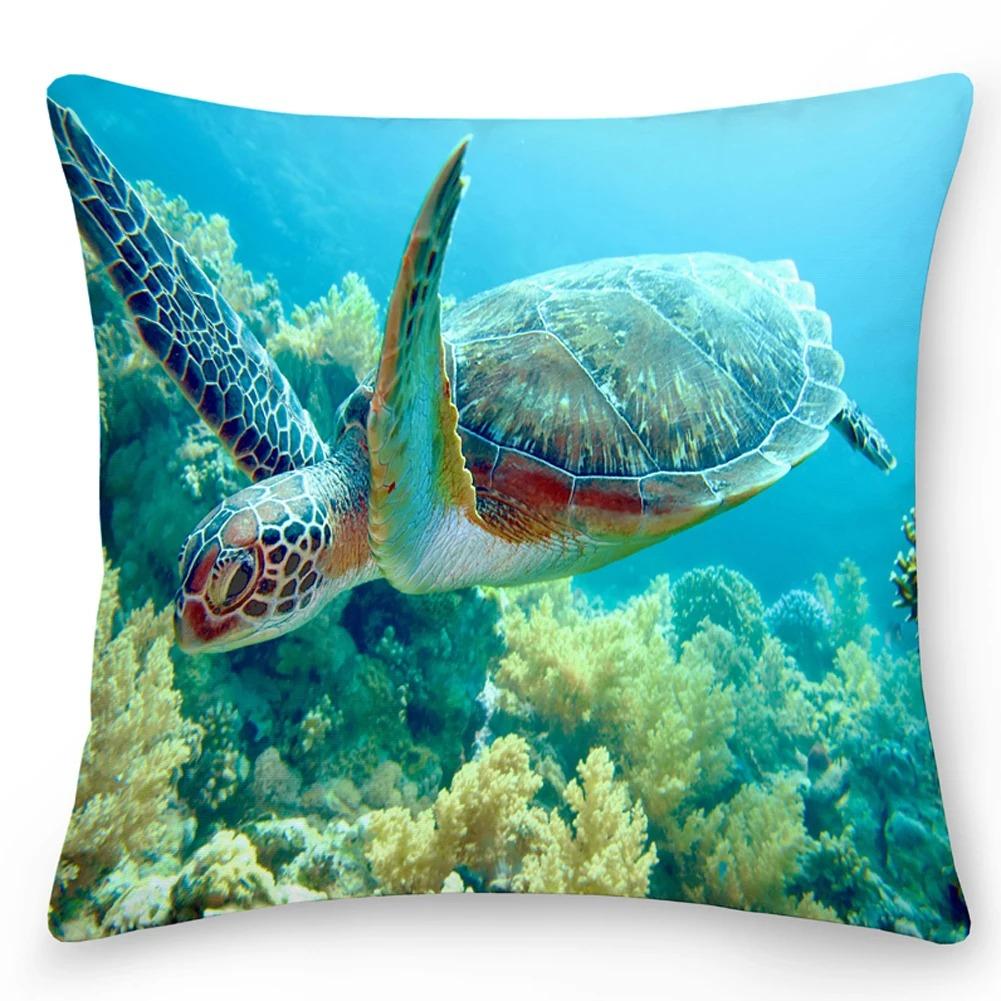 Ocean World Pattern Pillowcase Interior Decoration Office Living Room Home Pillowcase