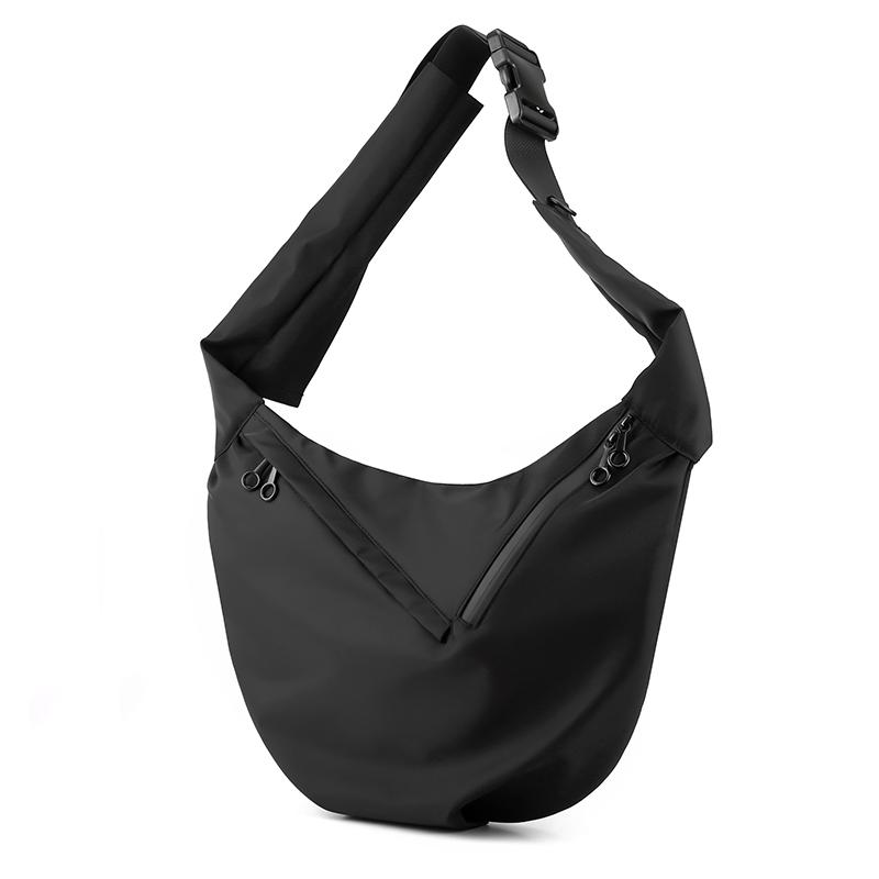 

WEIXIER Мужская водонепроницаемая нейлоновая сумка через плечо, большая вместимость, легкий и прочный повседневный портфель-мессенджер с регулируемым ремнем чёрный