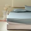 A-Class Sateen Cotton Fitted Sheet Set - Stylish Solid Color, Non-Slip Mattress Protector Cover (3 Pieces)