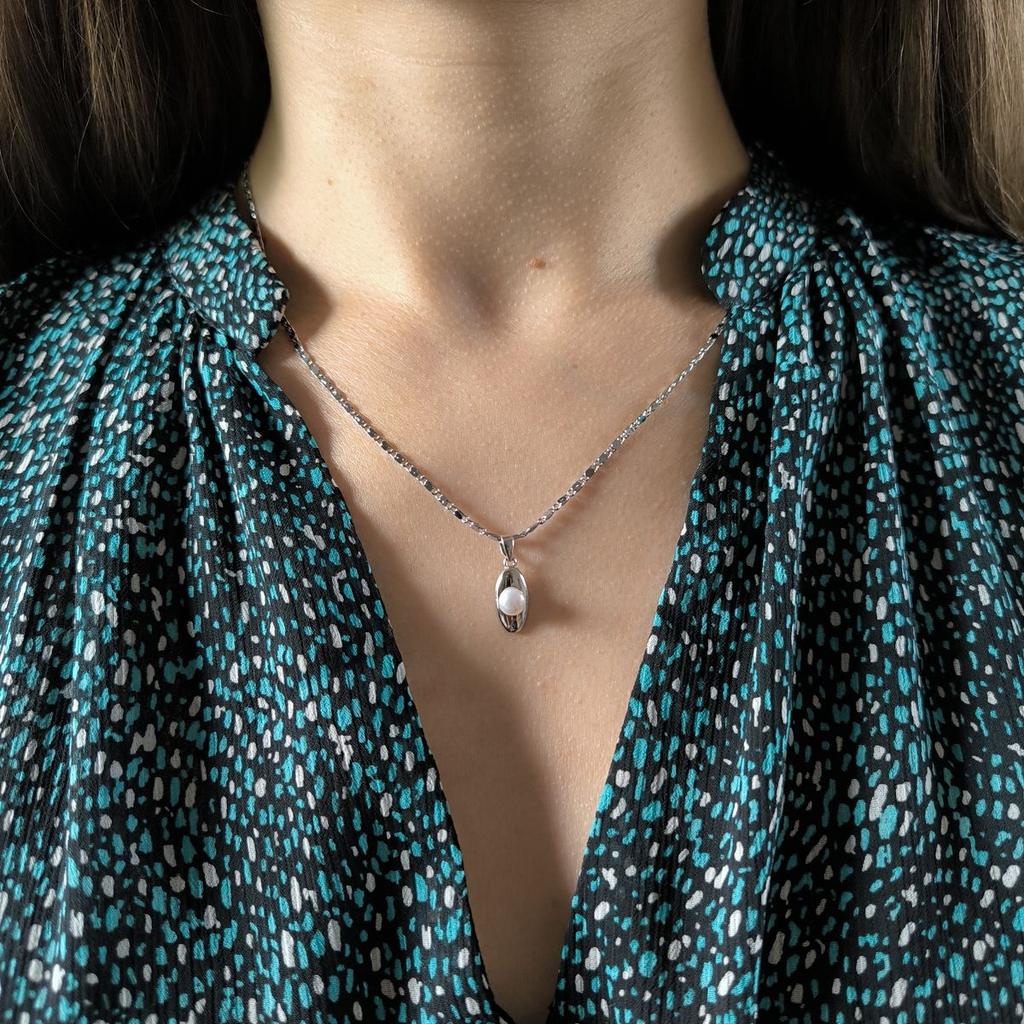 Серебряная подвеска с жемчугом (2186724)