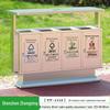 Stainless Steel Outdoor Trash Can: Large Sanitation Bin for Fruit Peels and Waste