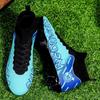 35-45 Herren High-Top Fußballschuhe Übergröße Lange Stollen Leder Jungen Fußballschuhe Genagelt Rutschfeste Fußballschuhe