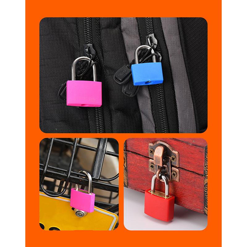 Small Mini High-Quality Strong Steel Padlock for Travel Suitcase Luggage Schoolbag - Anti-Theft Security Lock with 2 Keys