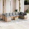 VidaXL Garden Lounge Set with Cushions 11 Pcs, Patio Sofas, Patio Furniture Set, Outdoor Furniture, Beige 3257508